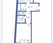1-комнатная квартира площадью 54 кв.м, Кудрявцева, 15 | цена 6 277 564 руб. | www.metrprice.ru