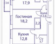 2-комнатная квартира площадью 70 кв.м, Шелепихинская набережная, влд 34, корп.2 | цена 20 345 600 руб. | www.metrprice.ru