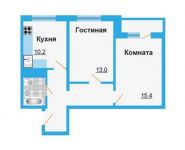 2-комнатная квартира площадью 51.2 кв.м, Вишневая ул., 1К4 | цена 2 560 000 руб. | www.metrprice.ru