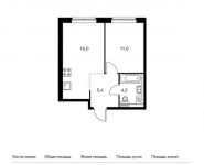 1-комнатная квартира площадью 36.6 кв.м,  | цена 3 810 060 руб. | www.metrprice.ru