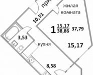 1-комнатная квартира площадью 39 кв.м, Народная ул., 23 | цена 2 649 740 руб. | www.metrprice.ru