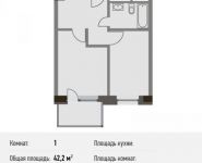 1-комнатная квартира площадью 42.2 кв.м, Береговой пр., ВЛ5 | цена 9 537 200 руб. | www.metrprice.ru