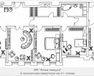 3-комнатная квартира площадью 126 кв.м, Авиационная, 77к2, корп.2 | цена 45 104 256 руб. | www.metrprice.ru