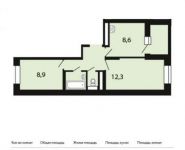 2-комнатная квартира площадью 40.3 кв.м, Заречная ул., 23 | цена 4 130 750 руб. | www.metrprice.ru