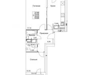 2-комнатная квартира площадью 56.29 кв.м, 2-я Муравская | цена 7 574 832 руб. | www.metrprice.ru