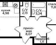 3-комнатная квартира площадью 55.03 кв.м, д.1 | цена 6 430 255 руб. | www.metrprice.ru