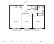 2-комнатная квартира площадью 54.75 кв.м, Складочная ул, 6к6 | цена 12 833 400 руб. | www.metrprice.ru