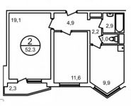 2-комнатная квартира площадью 52 кв.м, Самуила Маршака ул., 22 | цена 7 250 000 руб. | www.metrprice.ru