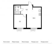 1-комнатная квартира площадью 46.1 кв.м, Поляны ул, 5Ак2 | цена 7 896 930 руб. | www.metrprice.ru