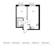 1-комнатная квартира площадью 36.4 кв.м, Полярная ул, 27к4 | цена 8 386 560 руб. | www.metrprice.ru