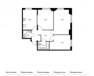 3-комнатная квартира площадью 81 кв.м, Академика Павлова ул, 40к1 | цена 18 921 600 руб. | www.metrprice.ru