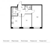 2-комнатная квартира площадью 52.4 кв.м, | цена 7 629 440 руб. | www.metrprice.ru