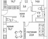 3-комнатная квартира площадью 97 кв.м, Золоторожский Вал, 11, стр. 9, корп.1 | цена 22 015 680 руб. | www.metrprice.ru