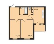 2-комнатная квартира площадью 56.7 кв.м,  | цена 3 674 571 руб. | www.metrprice.ru