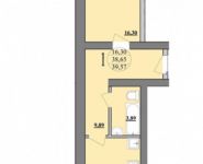 1-комнатная квартира площадью 39.6 кв.м, Колхозная ул. | цена 3 363 450 руб. | www.metrprice.ru