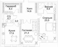 2-комнатная квартира площадью 104 кв.м, Малая Пироговская, 8 | цена 58 859 350 руб. | www.metrprice.ru