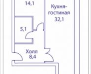 1-комнатная квартира площадью 60 кв.м, Шелепихинская набережная, влд 34, корп.1 | цена 14 387 700 руб. | www.metrprice.ru