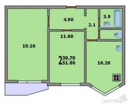 2-комнатная квартира площадью 52 кв.м, Болотниковская ул., 36АС3 | цена 13 500 000 руб. | www.metrprice.ru