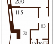 2-комнатная квартира площадью 53.9 кв.м, Саморы Машела, 5 | цена 7 330 400 руб. | www.metrprice.ru