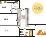 3-комнатная квартира площадью 78.7 кв.м,  | цена 4 340 460 руб. | www.metrprice.ru