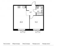 1-комнатная квартира площадью 44.6 кв.м,  | цена 4 807 880 руб. | www.metrprice.ru