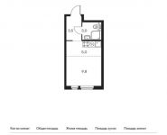 1-комнатная квартира площадью 21.3 кв.м, Поляны ул, 5Ак5 | цена 4 683 870 руб. | www.metrprice.ru