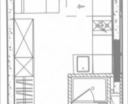 1-комнатная квартира площадью 19.5 кв.м, 1-я улица Леонова, 1 | цена 3 649 074 руб. | www.metrprice.ru