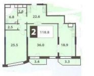 2-комнатная квартира площадью 117.7 кв.м в ЖК "Дача Сталина", Староволынская ул., 12к5 | цена 49 434 000 руб. | www.metrprice.ru