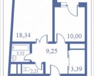 1-комнатная квартира площадью 50.9 кв.м, Кудрявцева, 15 | цена 6 026 763 руб. | www.metrprice.ru