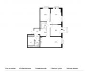 3-комнатная квартира площадью 97.13 кв.м, Складочная ул, 6к1 | цена 18 105 032 руб. | www.metrprice.ru