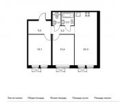 2-комнатная квартира площадью 61 кв.м, жилой комплекс Мякинино Парк, | цена 8 918 200 руб. | www.metrprice.ru