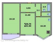 2-комнатная квартира площадью 52 кв.м, Саранская ул., 7 | цена 9 800 000 руб. | www.metrprice.ru