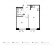 1-комнатная квартира площадью 38.2 кв.м, | цена 5 970 660 руб. | www.metrprice.ru