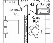 1-комнатная квартира площадью 36 кв.м, 3-й Силикатный проезд, вл. 4, корп. 2 | цена 7 094 835 руб. | www.metrprice.ru