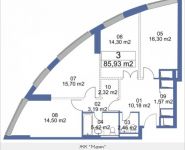 3-комнатная квартира площадью 85.93 кв.м, Кудрявцева, V | цена 10 516 027 руб. | www.metrprice.ru