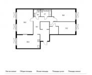 3-комнатная квартира площадью 116.2 кв.м, Поляны ул, 5Ак1 | цена 16 604 980 руб. | www.metrprice.ru