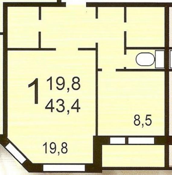Москва, 1-но комнатная квартира, ул. лухмановская д.15к4, 5 .
