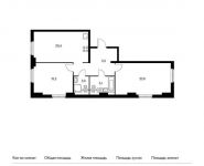 2-комнатная квартира площадью 78.1 кв.м, Академика Павлова ул, 28 | цена 18 759 620 руб. | www.metrprice.ru