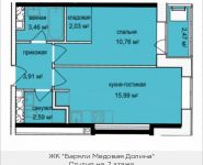 2-комнатная квартира площадью 40 кв.м, Октябрьская ул., 5 | цена 3 605 759 руб. | www.metrprice.ru