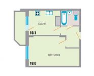 1-комнатная квартира площадью 37.4 кв.м, Северная ул., 10 | цена 2 618 000 руб. | www.metrprice.ru