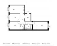 3-комнатная квартира площадью 85.4 кв.м, Римского-Корсакова ул, 11к4 | цена 15 739 220 руб. | www.metrprice.ru
