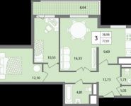 3-комнатная квартира площадью 77 кв.м, Лучистая ул, 8 | цена 4 285 529 руб. | www.metrprice.ru