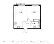 1-комнатная квартира площадью 41.77 кв.м, Складочная ул, 6 | цена 7 389 113 руб. | www.metrprice.ru