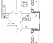2-комнатная квартира площадью 64.4 кв.м, Дружбы, 48 | цена 5 055 400 руб. | www.metrprice.ru