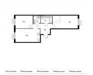 2-комнатная квартира площадью 66.5 кв.м,  | цена 12 462 100 руб. | www.metrprice.ru