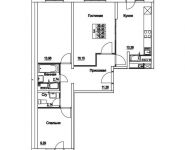 3-комнатная квартира площадью 72.45 кв.м, 2-я Муравская | цена 9 019 155 руб. | www.metrprice.ru