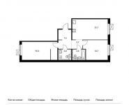 2-комнатная квартира площадью 71 кв.м, Киевское шоссе 23-й км, 5к1 | цена 9 514 000 руб. | www.metrprice.ru