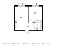 1-комнатная квартира площадью 41.4 кв.м,  | цена 5 402 700 руб. | www.metrprice.ru