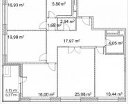 4-комнатная квартира площадью 129.03 кв.м, Лазоревый пр., 3 | цена 42 902 475 руб. | www.metrprice.ru