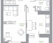 1-комнатная квартира площадью 35.58 кв.м, Володарское шоссе, 28 | цена 2 800 252 руб. | www.metrprice.ru